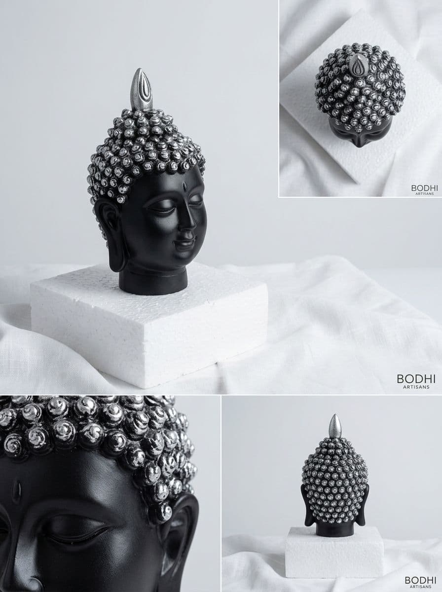 BUDDHA HEAD STATUE ( 2PCS ) alternate