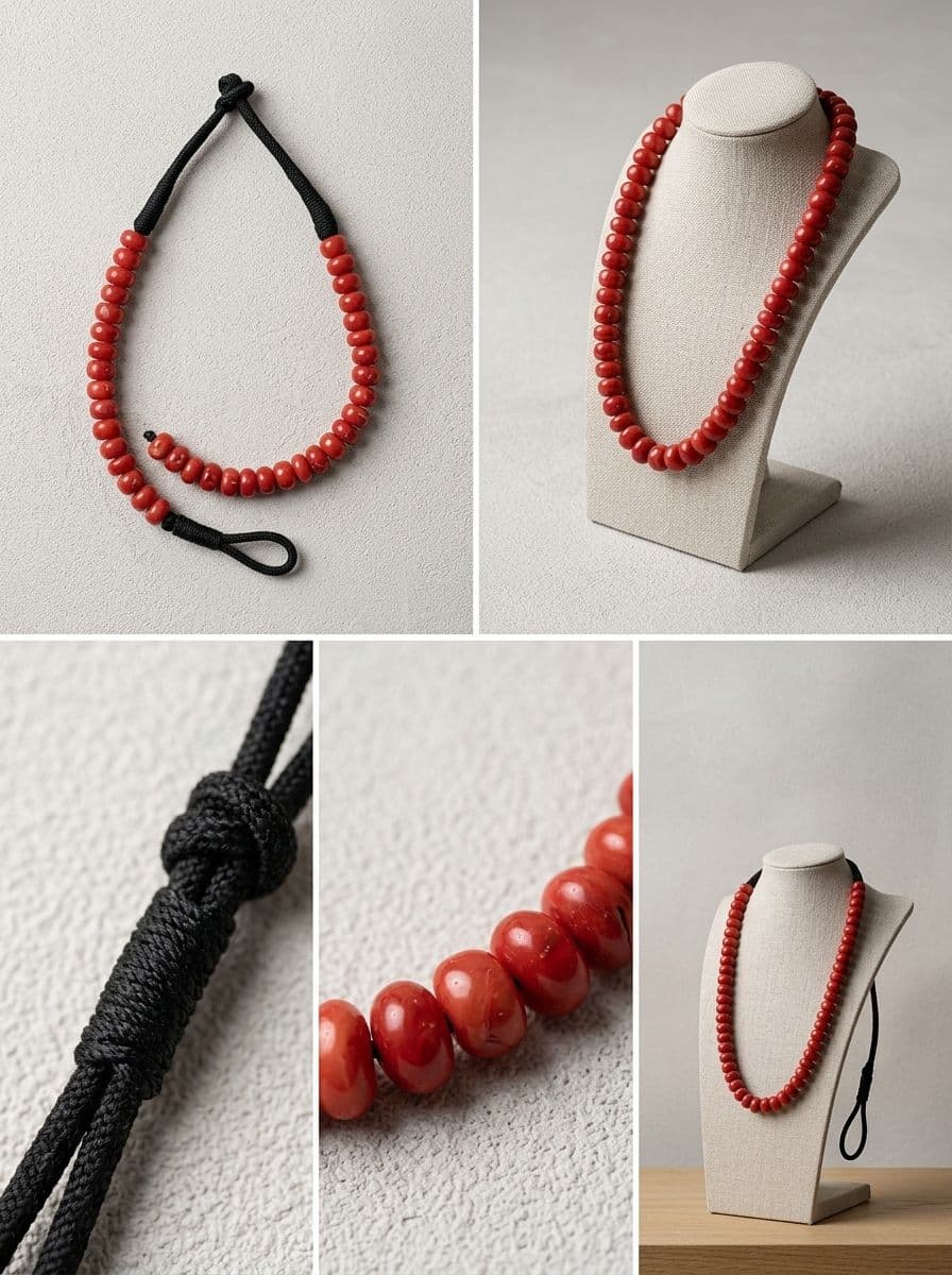CORAL BEADS NECKLACE ( 4PCS ) alternate