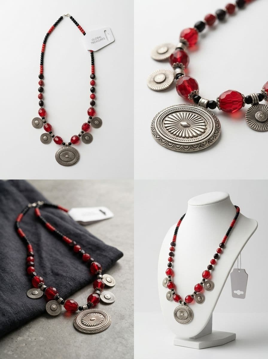 NECKLACE WITH PENDANT AND EARINGS alternate