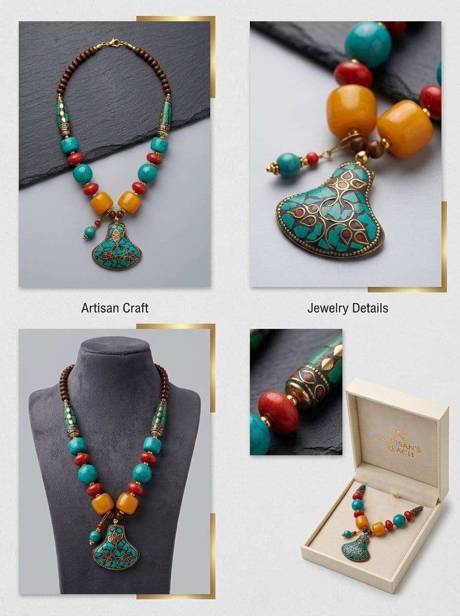 CORAL BEADS WITH PENDANTS ( 4PCS ) alternate
