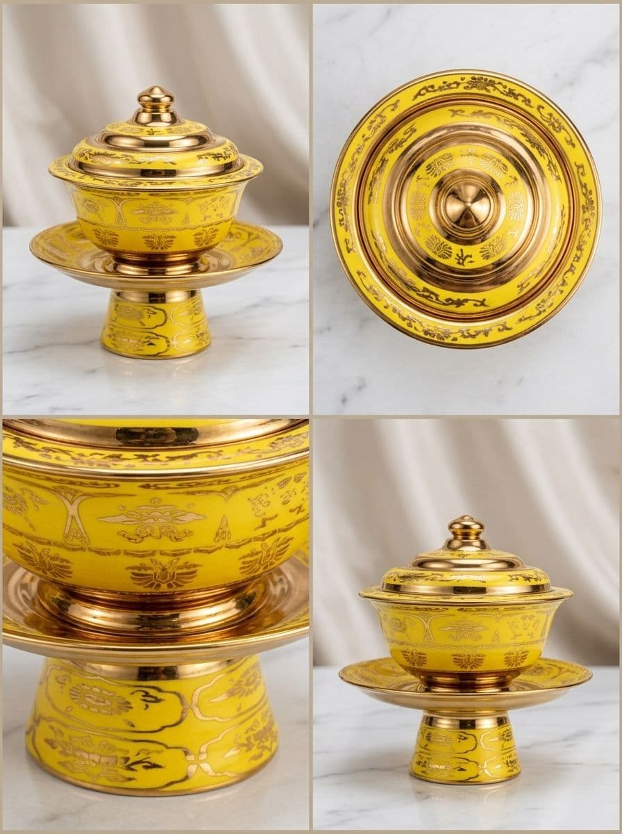 BOWL SET 3PCS ( YELLOW AND METALLIC GOLD COLOR ) alternate