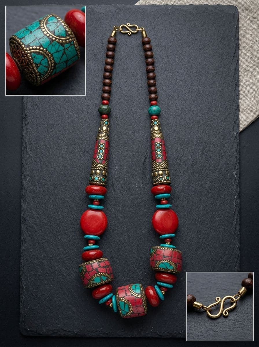 CORAL BEADS NECKLACE