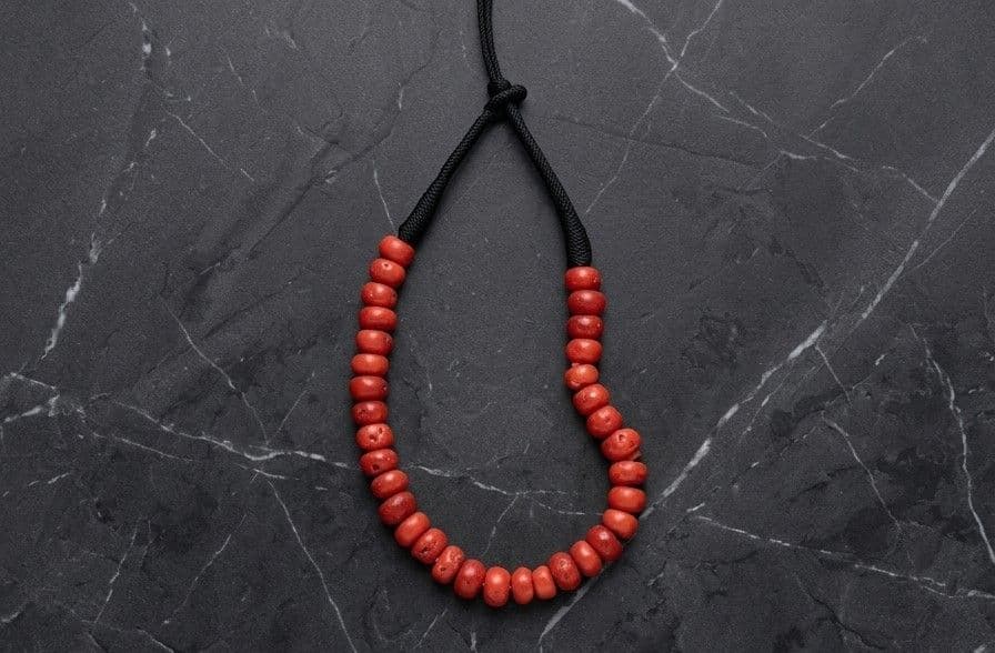 CORAL BEADS NECKLACE ( 4PCS )