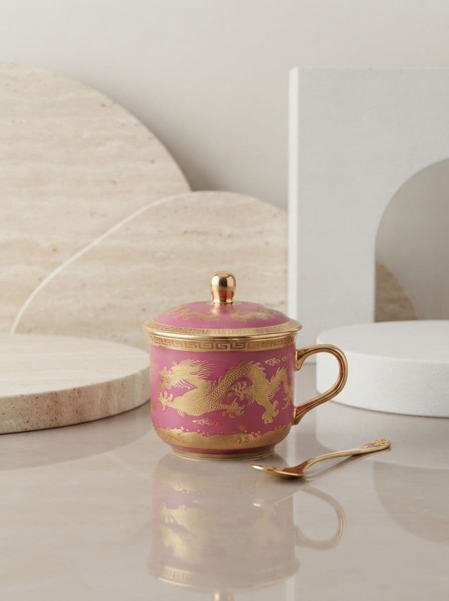 TEA CUP ( LIGHT MAROON ) 3PCS